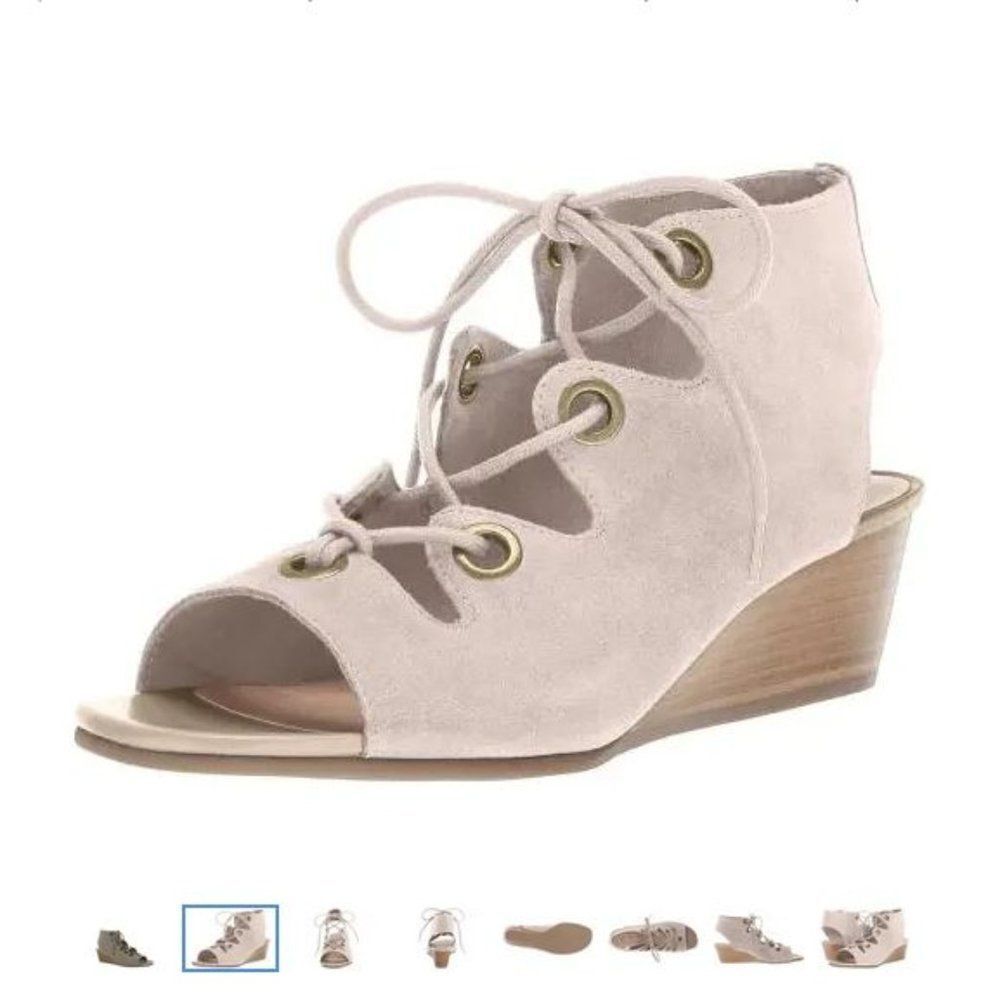 Bella Vita Clud Suede Ingrid Wedge Sandals Size 8